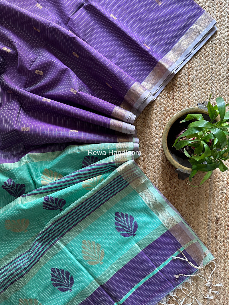 Maheshwari Purple Butta Pallu Saree BTPS0101