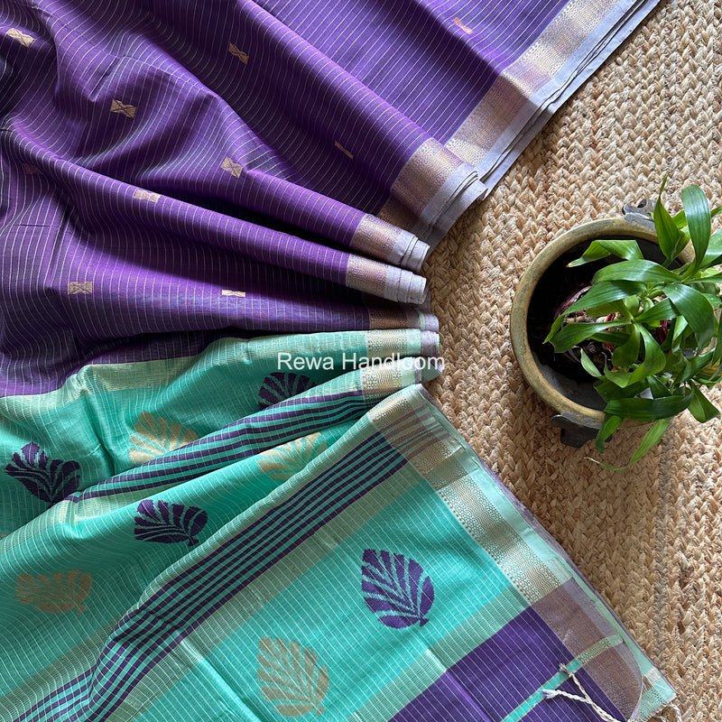 Maheshwari Purple Butta Pallu Saree BTPS0101