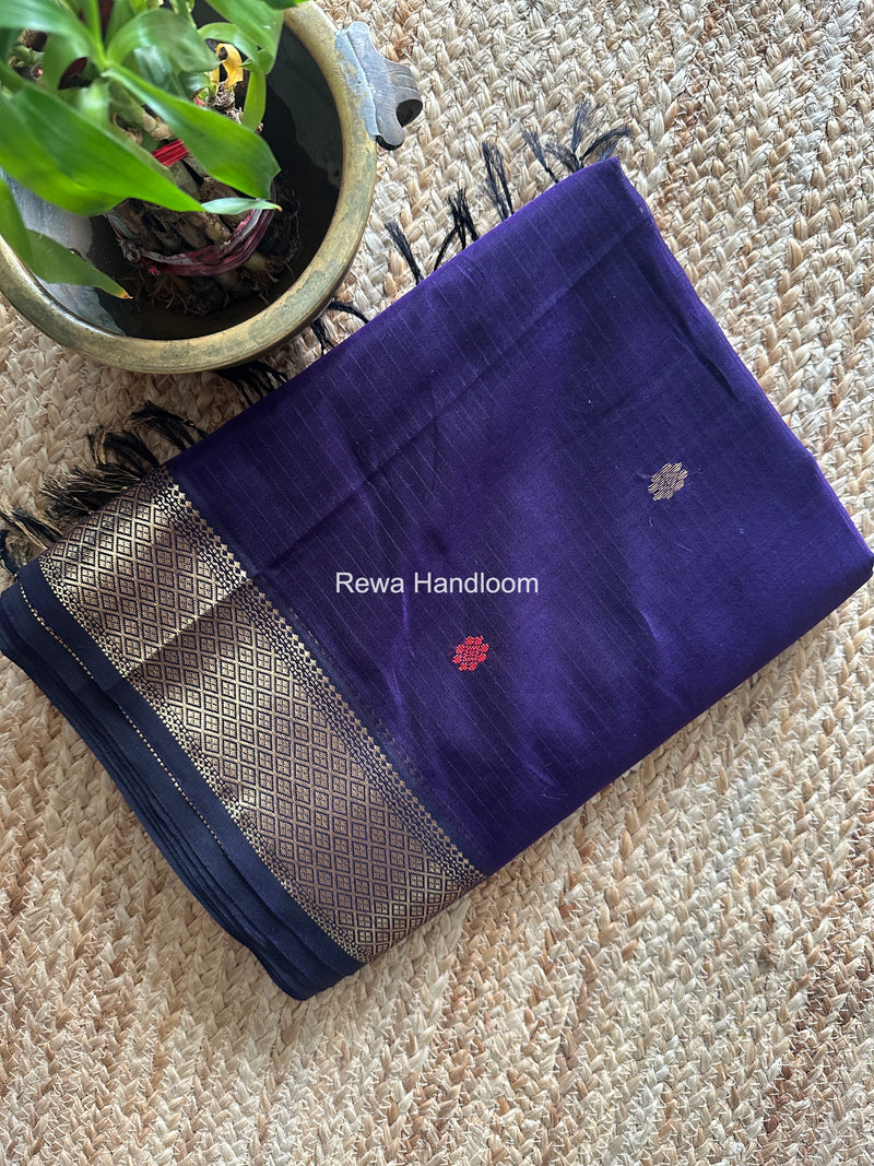 Maheshwari Violet Butta Pallu Saree BTPS096