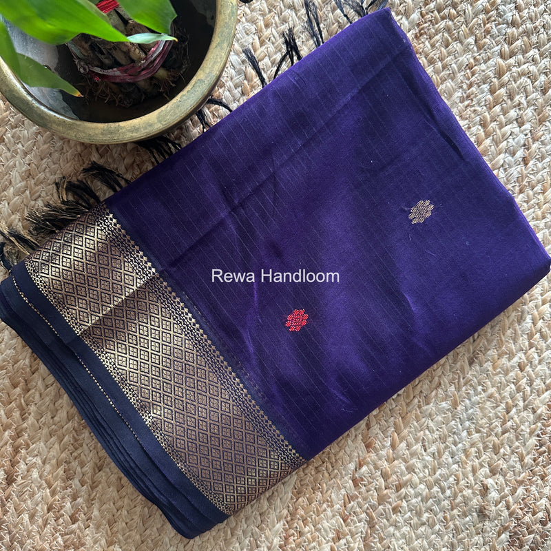 Maheshwari Violet Butta Pallu Saree BTPS096