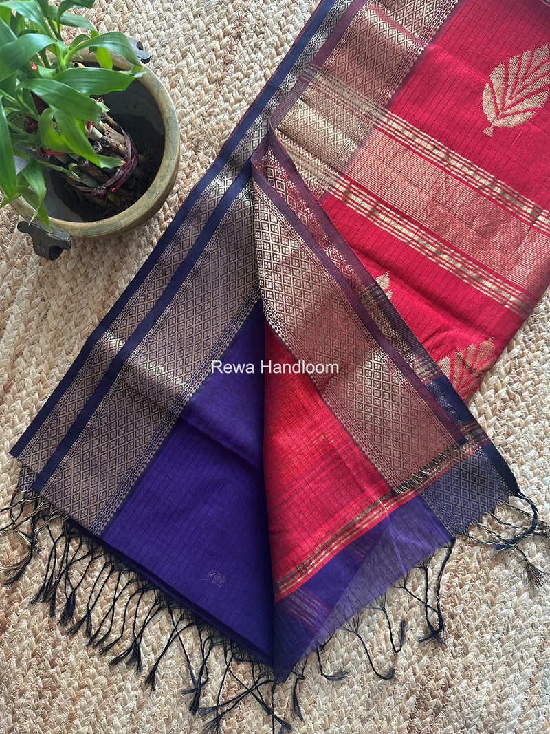 Maheshwari Violet Butta Pallu Saree BTPS096