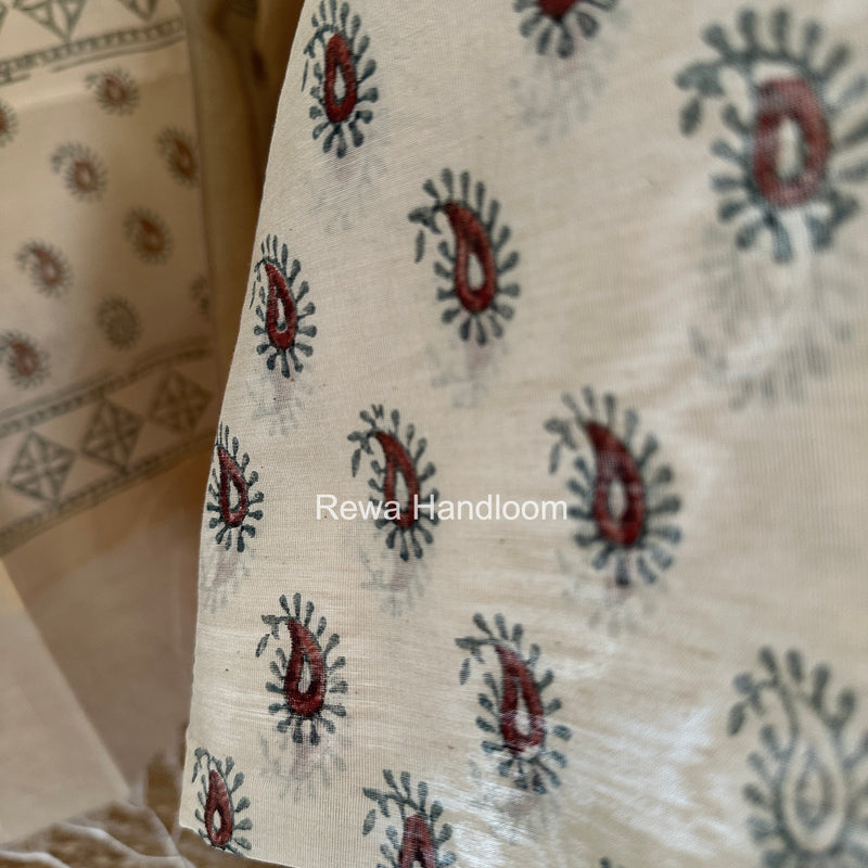 Handblock Print Top-Dupatta