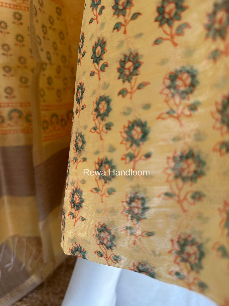 Handblock Print Top-Dupatta