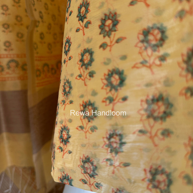 Handblock Print Top-Dupatta