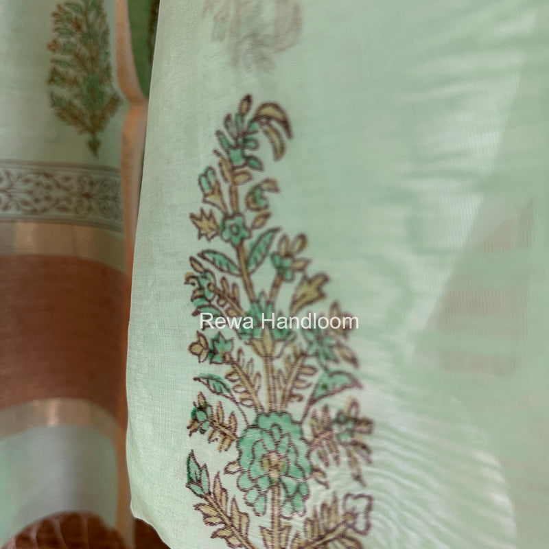 Handblock Print Top-Dupatta