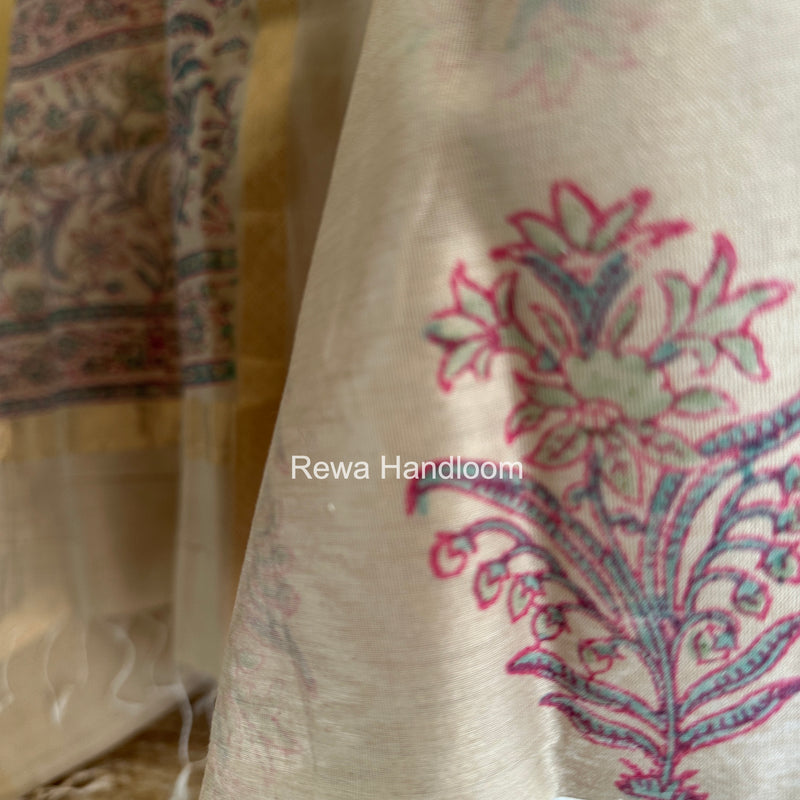 Handblock Print Top-Dupatta