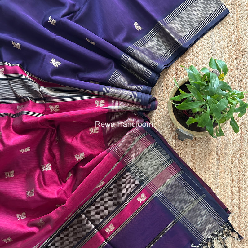 Maheshwari Violet Resham Thread Butti Saree RBS013