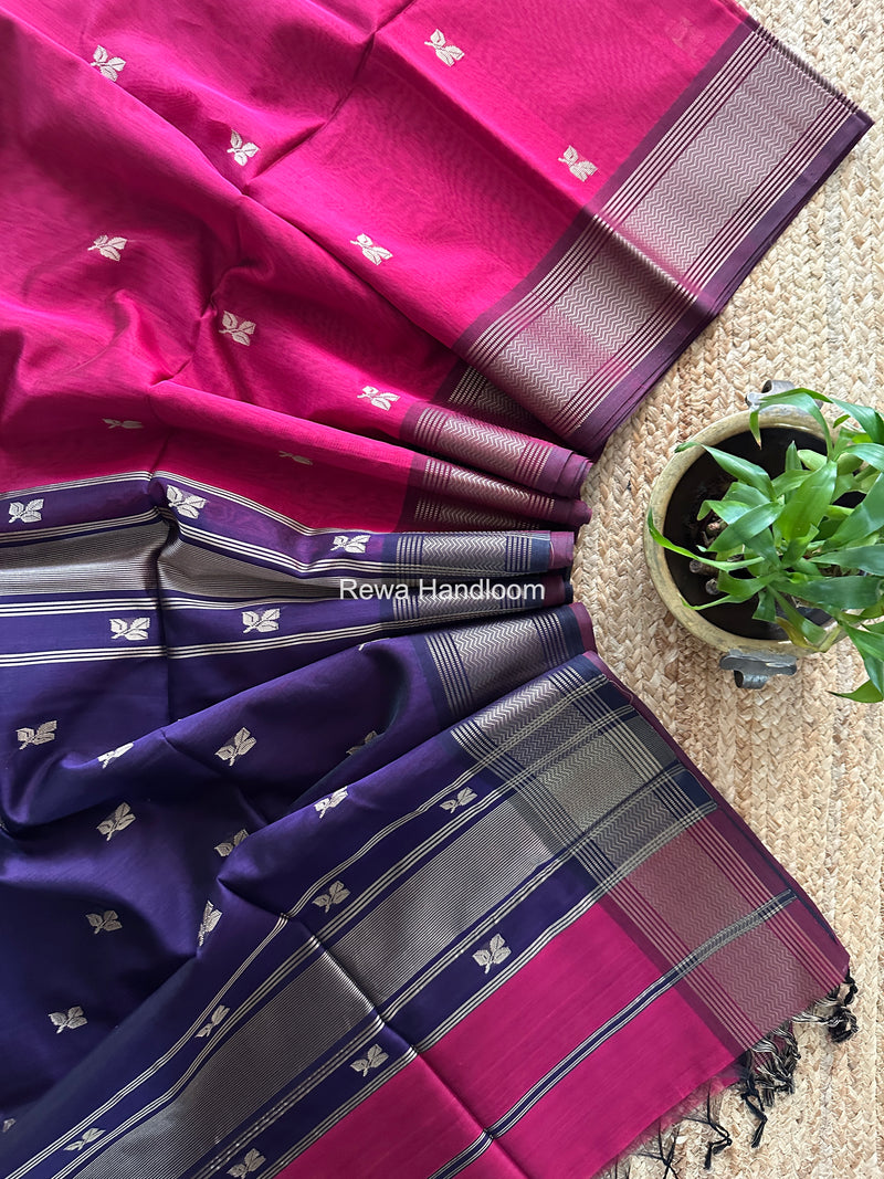 Maheshwari Magenta Resham Thread Butti Saree RBS09