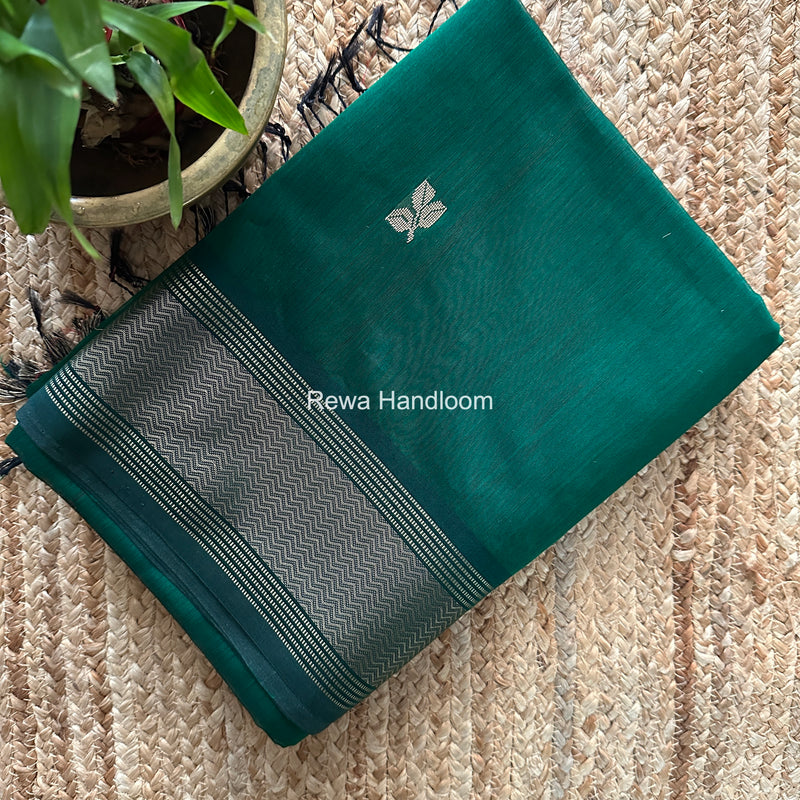 Maheshwari Green Resham Thread Butti Saree RBS010