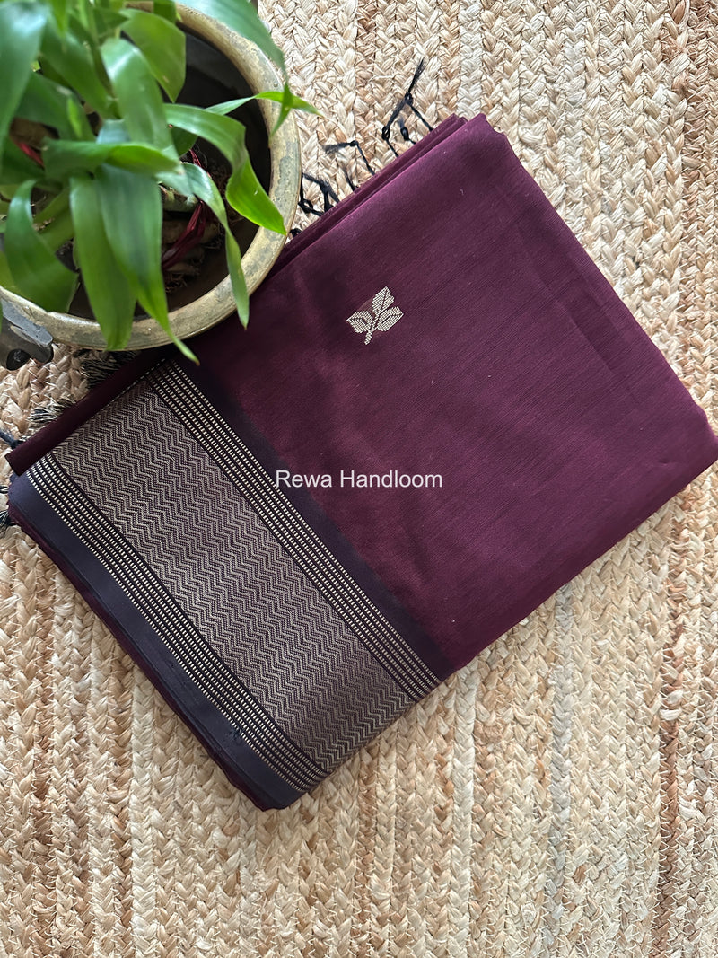 Maheshwari Wine Resham Thread Butti Saree RBS011