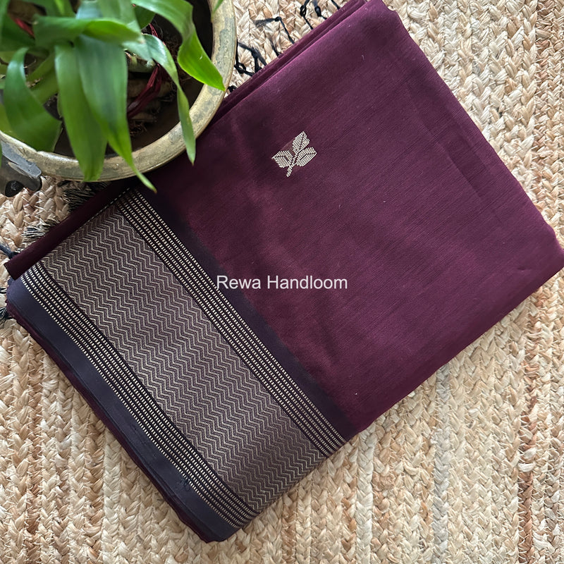 Maheshwari Wine Resham Thread Butti Saree RBS011