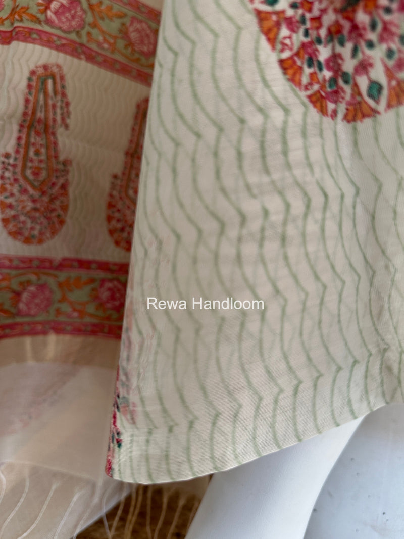 Handblock Print Top-Dupatta