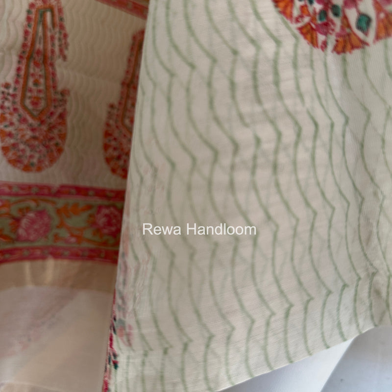 Handblock Print Top-Dupatta
