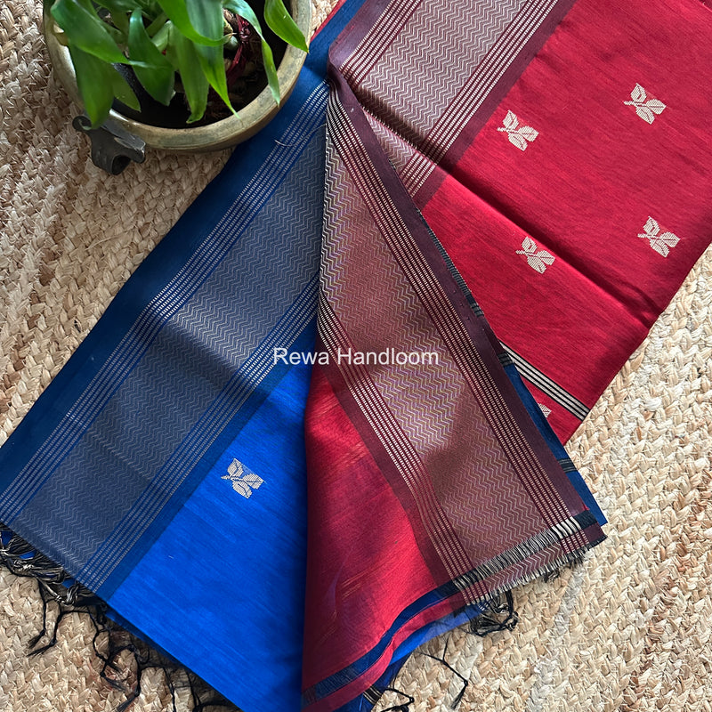 Maheshwari Blue Resham Thread Butti Saree RBS014