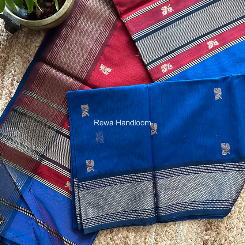 Maheshwari Blue Resham Thread Butti Saree RBS014