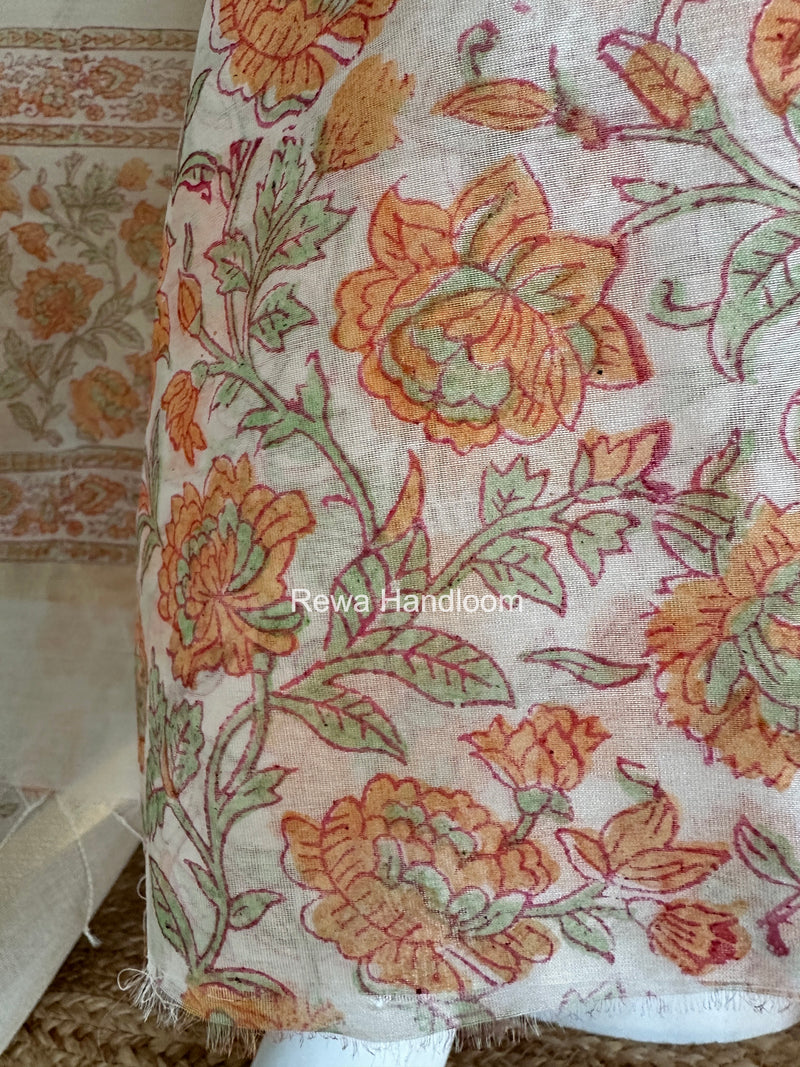 Handblock Print Top-Dupatta