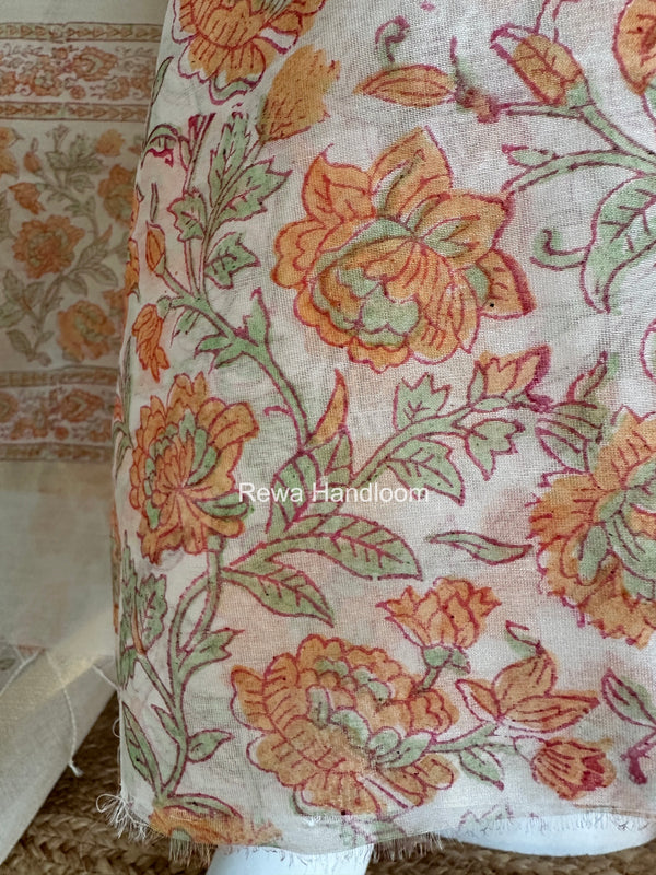Handblock Print Top-Dupatta