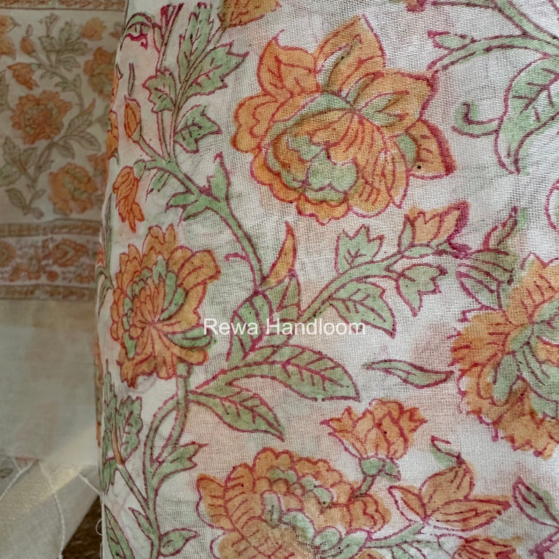 Handblock Print Top-Dupatta