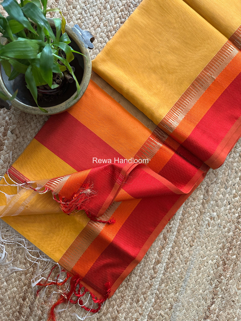 Maheshwari Multicolor Border Saree
