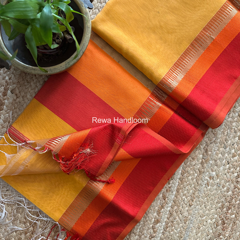 Maheshwari Multicolor Border Saree