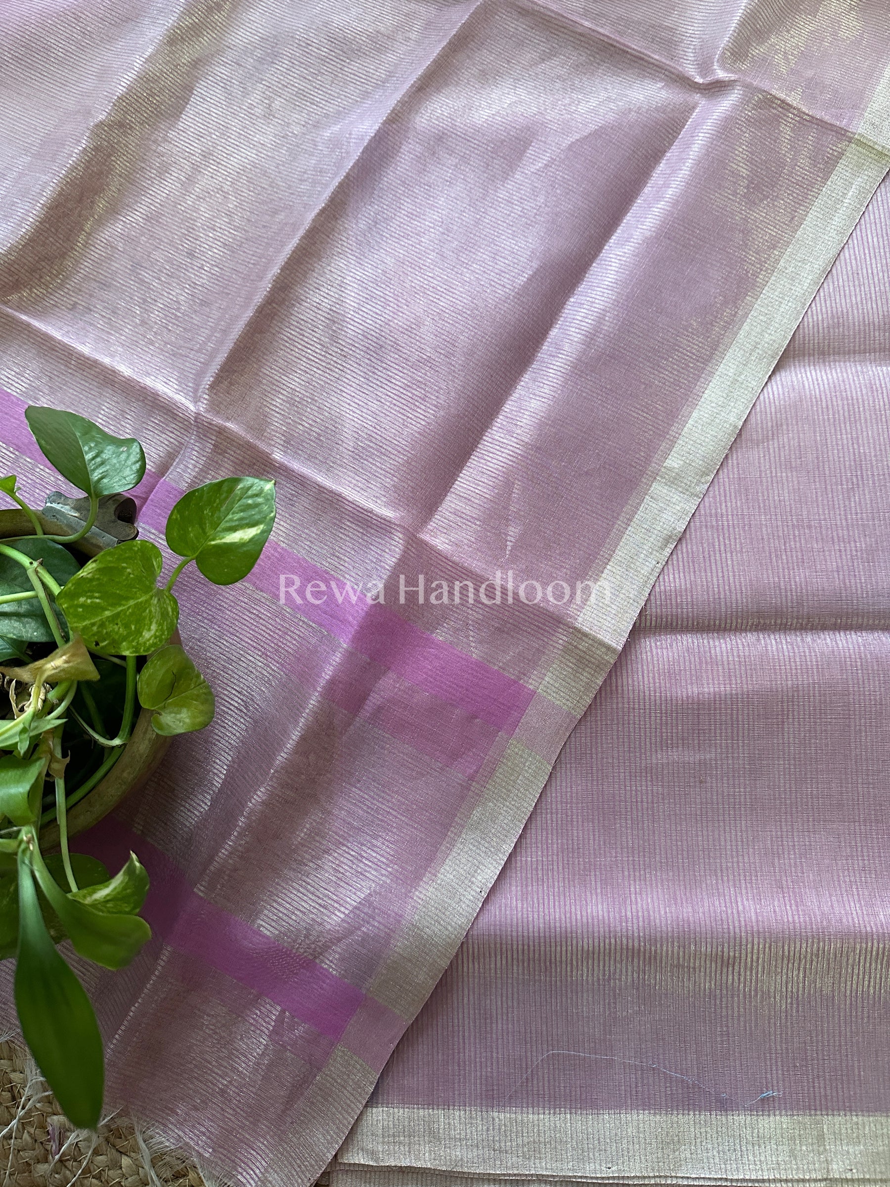 Maheshwari Lavender Tissue Dress Material-STB04