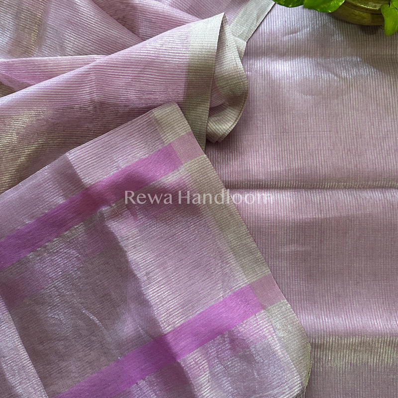 Maheshwari Lavender Tissue Dress Material-STB04
