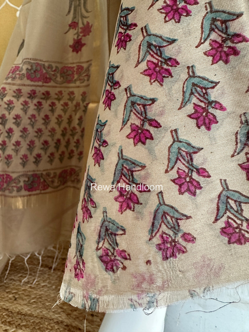 Handblock Print Top-Dupatta