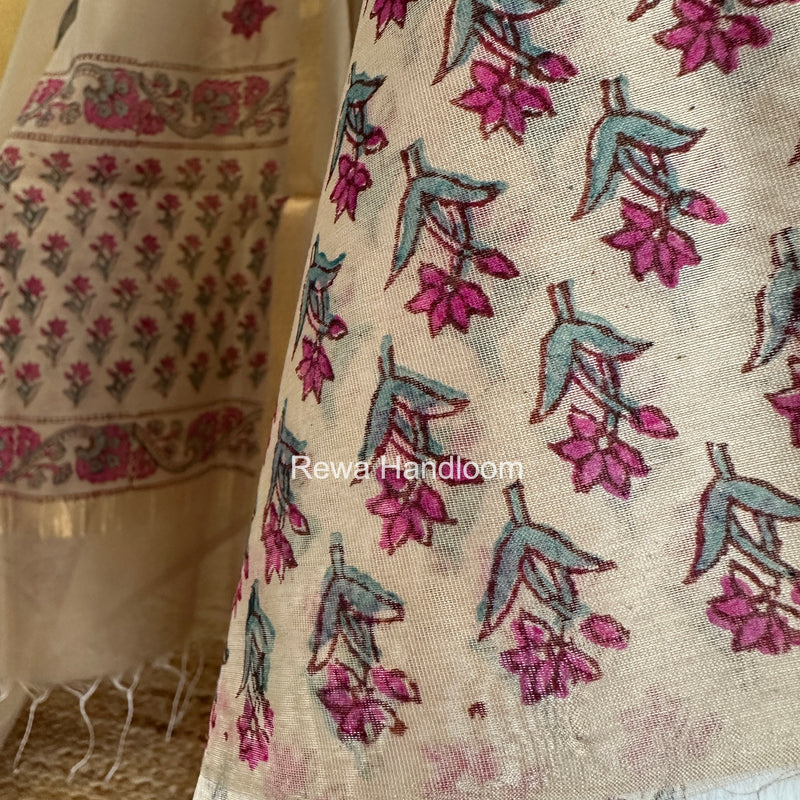 Handblock Print Top-Dupatta