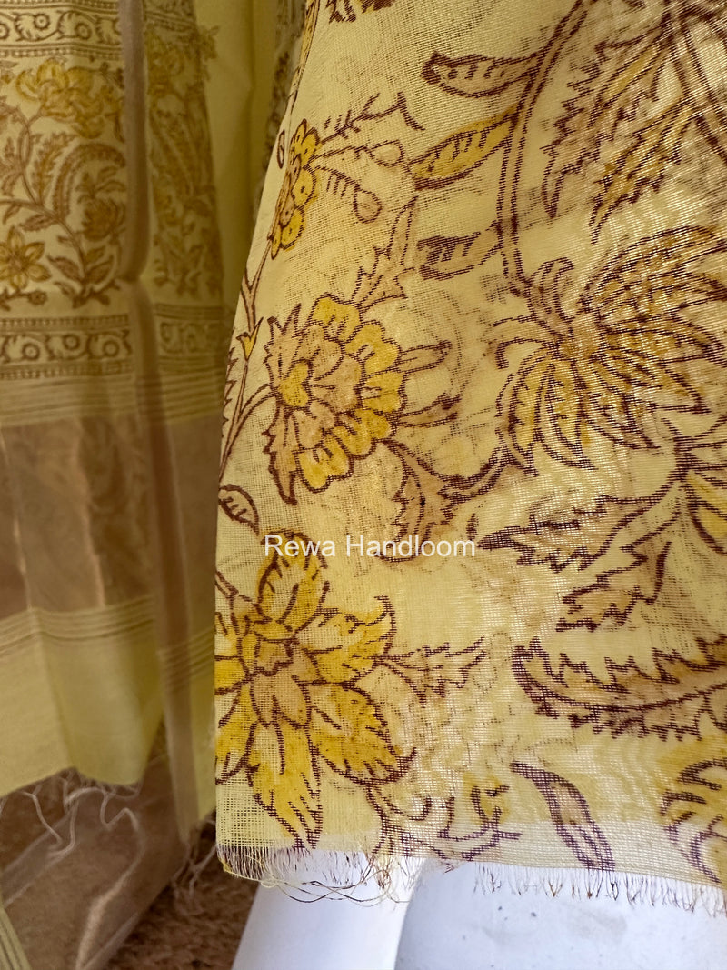 Handblock Print Top-Dupatta