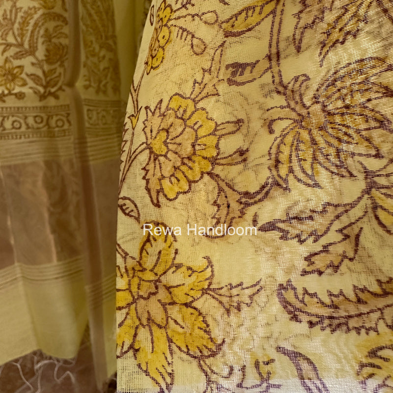 Handblock Print Top-Dupatta