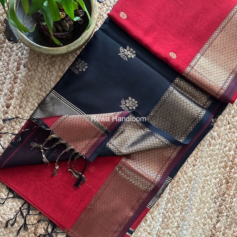 Maheshwari Lotus Butta Saree
