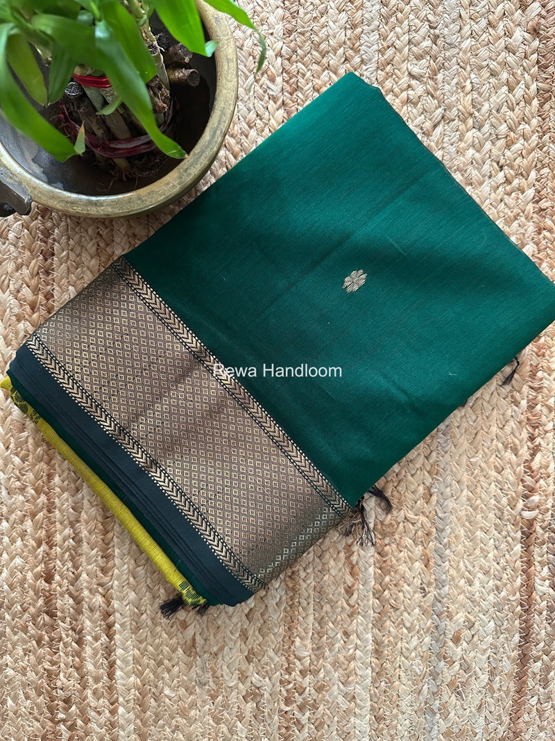 Maheshwari Green Lotus Butta Saree LBS0115