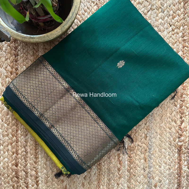 Maheshwari Green Lotus Butta Saree LBS0115