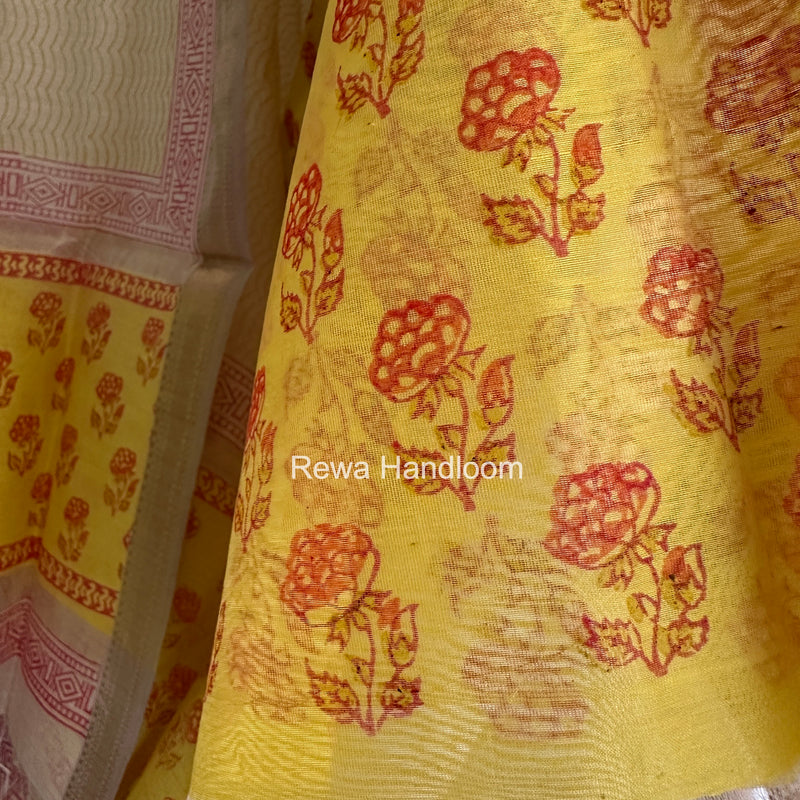Handblock Print Top-Dupatta