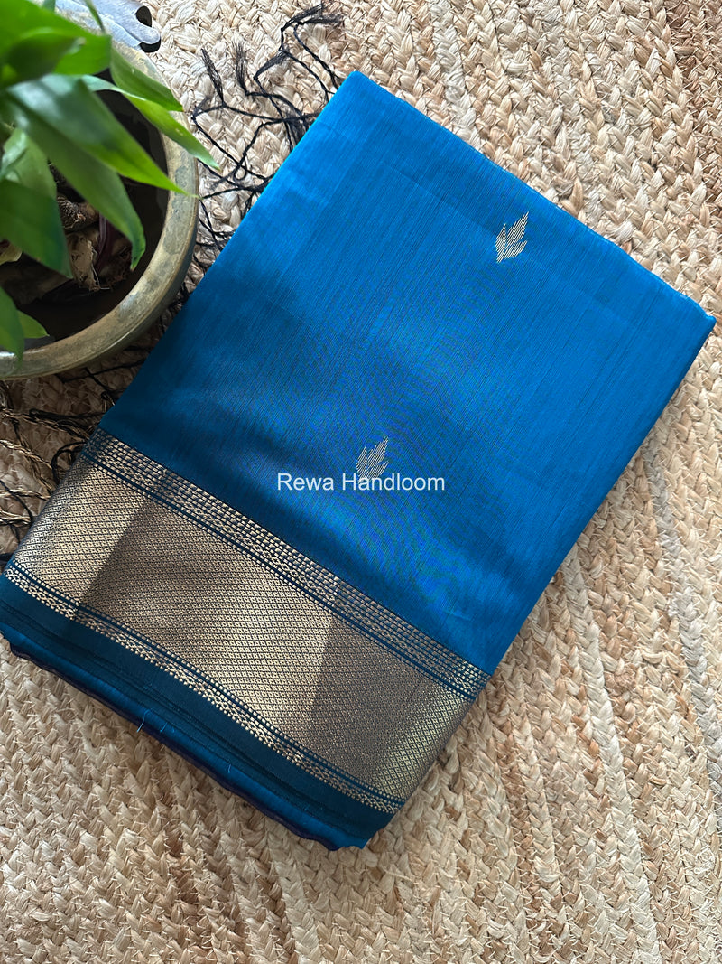 Maheshwari Morpankhi Flower Butti Saree PTB0171