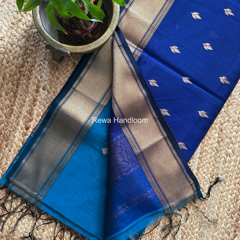 Maheshwari Morpankhi Flower Butti Saree PTB0171