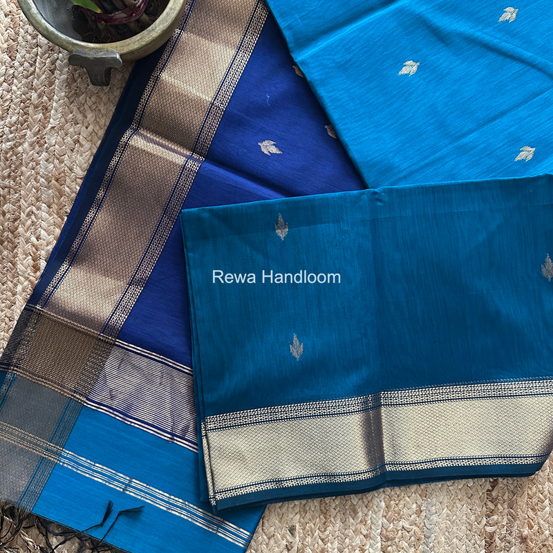 Maheshwari Morpankhi Flower Butti Saree PTB0171