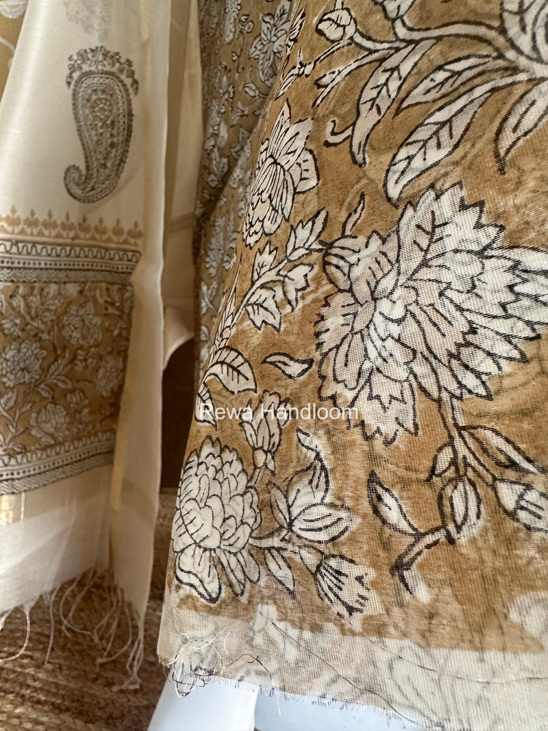 Handblock Print Top-Dupatta