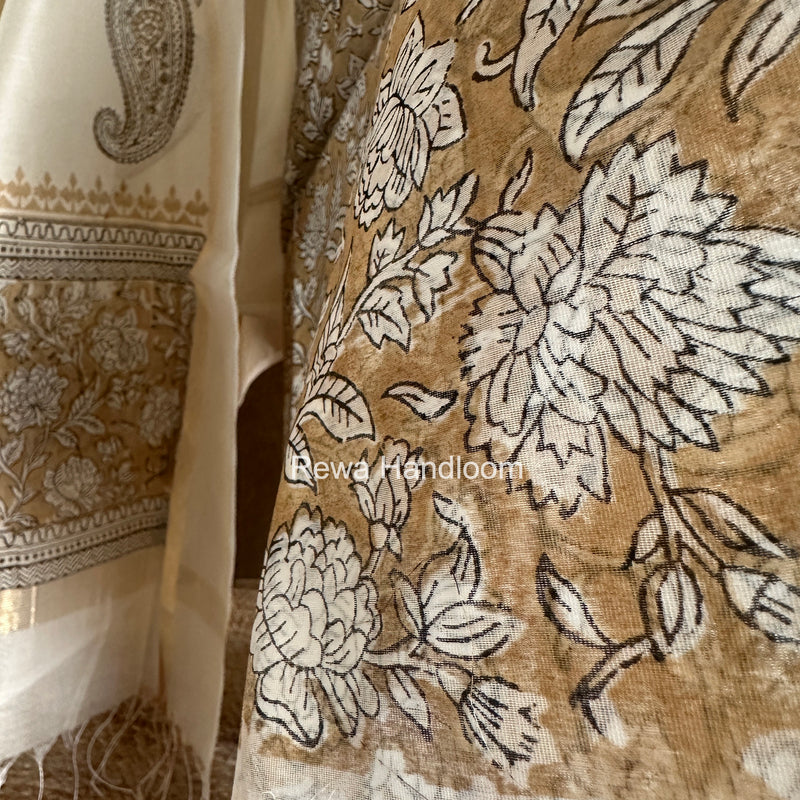 Handblock Print Top-Dupatta