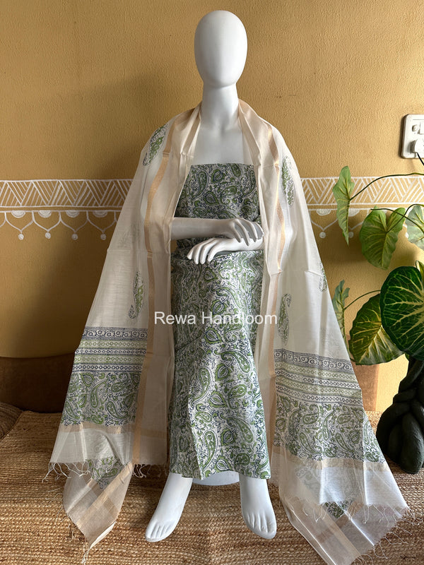 Maheshwari Top-Dupatta 