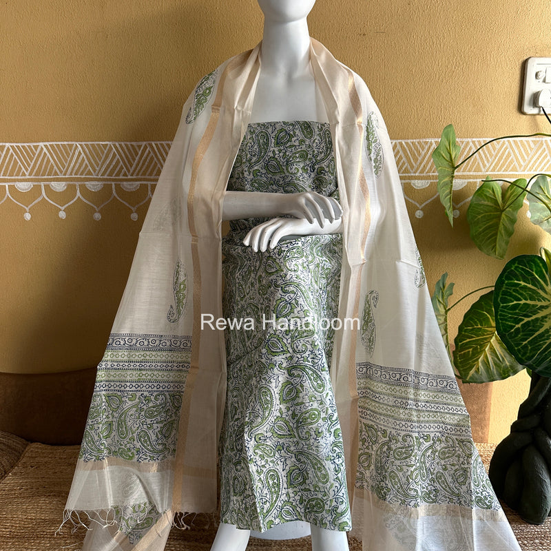 Maheshwari Top-Dupatta 