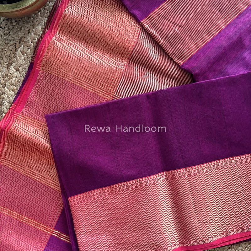 Maheshwari Magenta Zari Skirt Saree ZS036