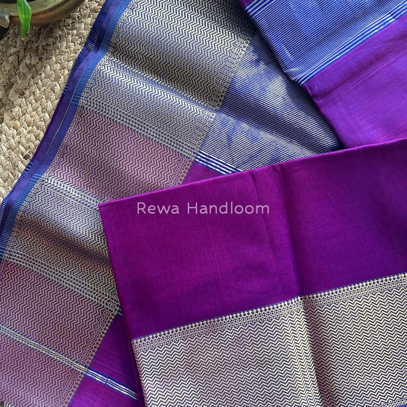 Maheshwari Purple Zari Skirt Saree ZS034