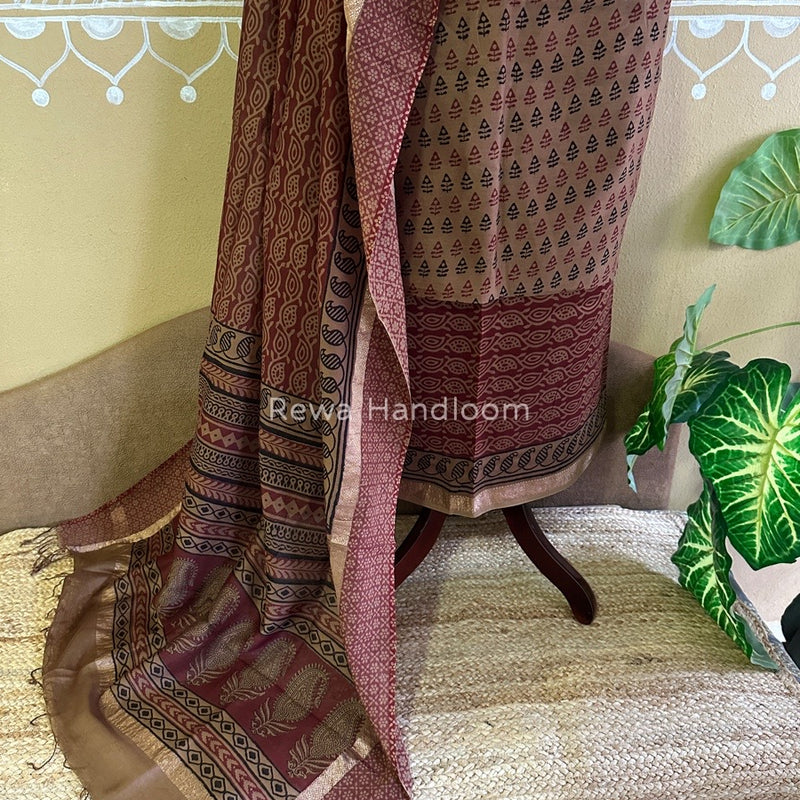 Maheshwari Biscuit Bagh Print Suit BSP0151