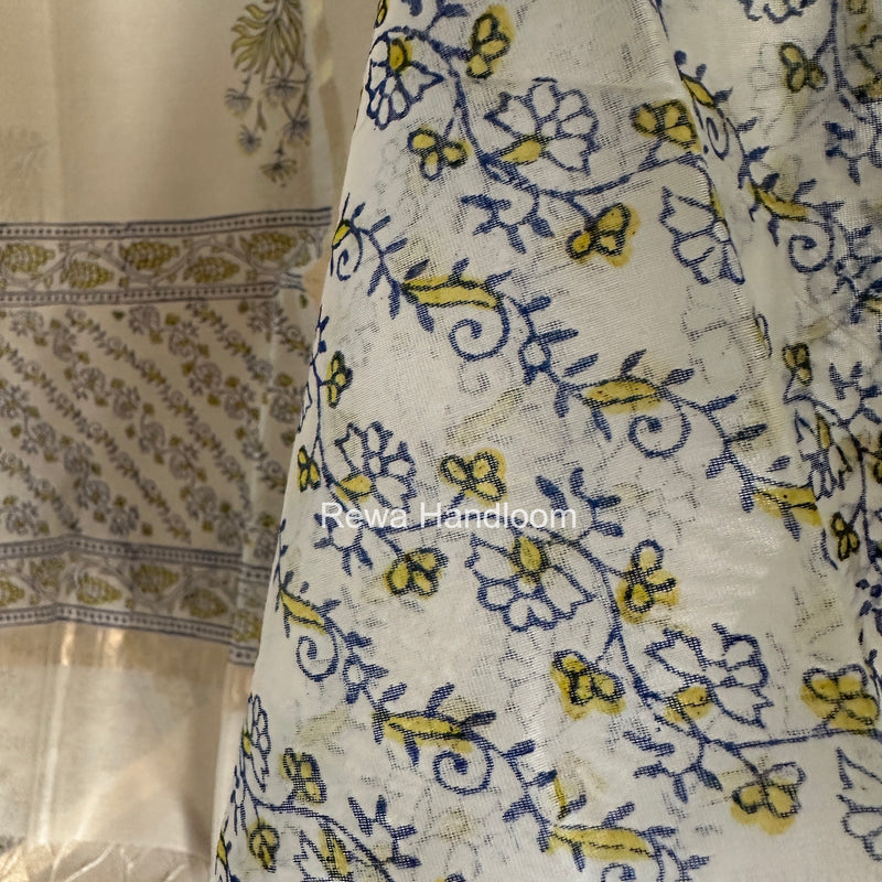 Handblock Print Top-Dupatta