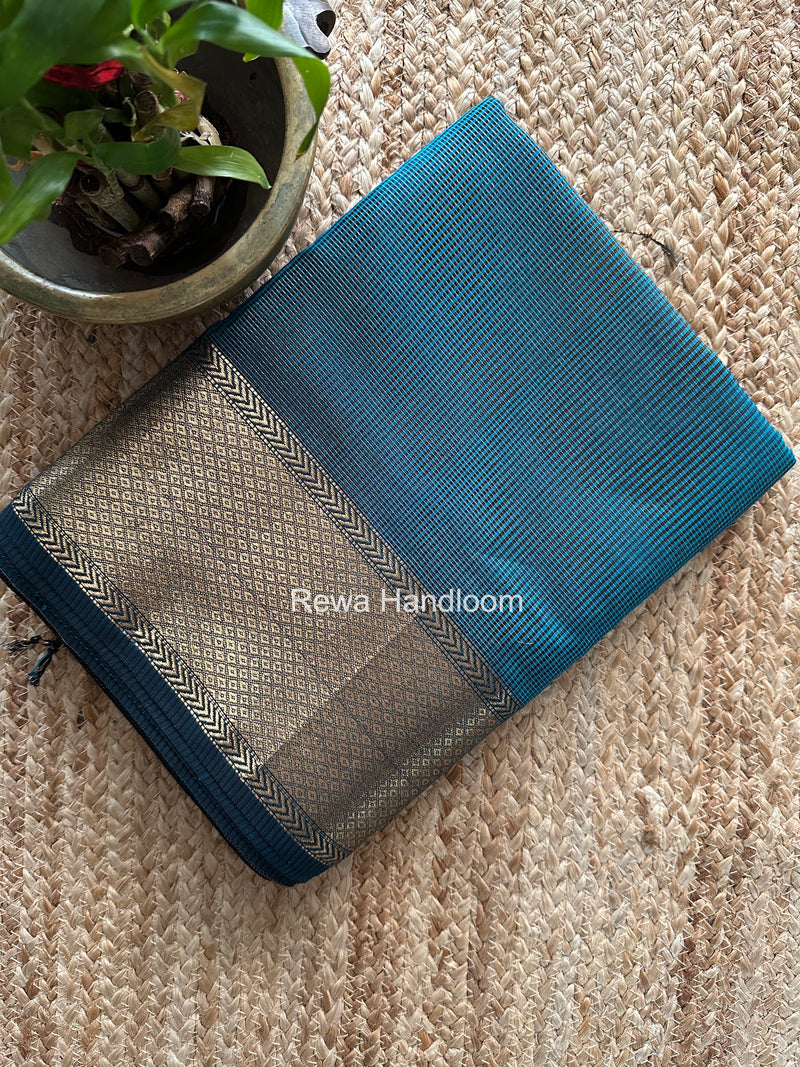 Exclusive Maheshwari Rama Green Tissue Silk Saree ZTS0176