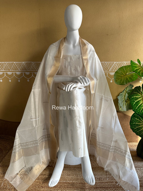 Maheshwari Handblock Print Top-Dupatta