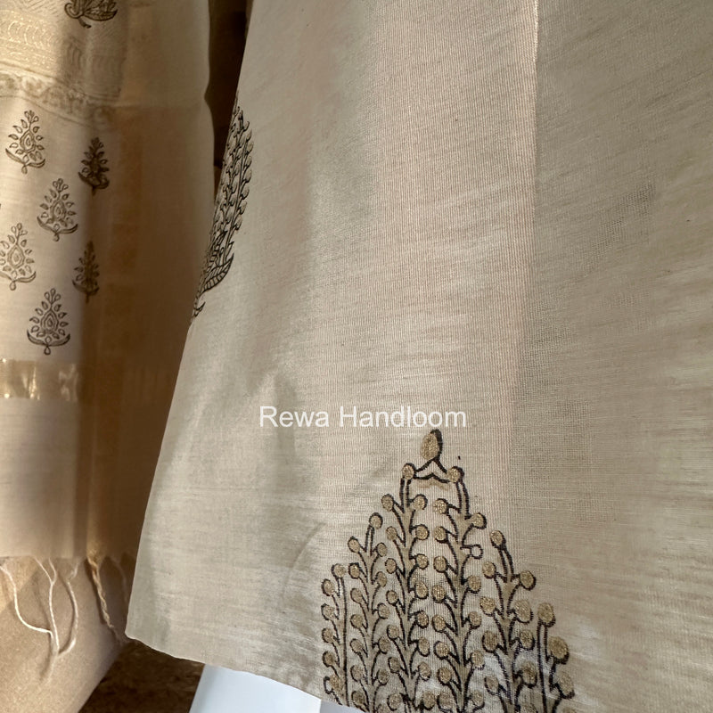 Handblock Print Top-Dupatta 