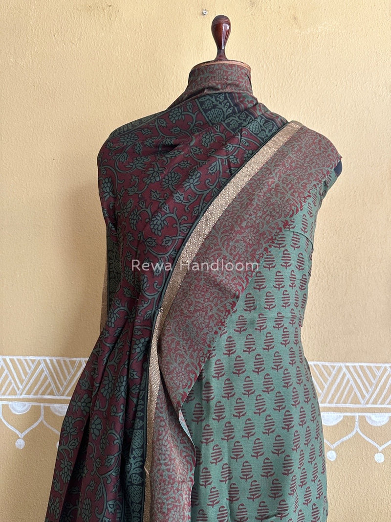 Maheshwari Green Bagh Print Suit BSP0136