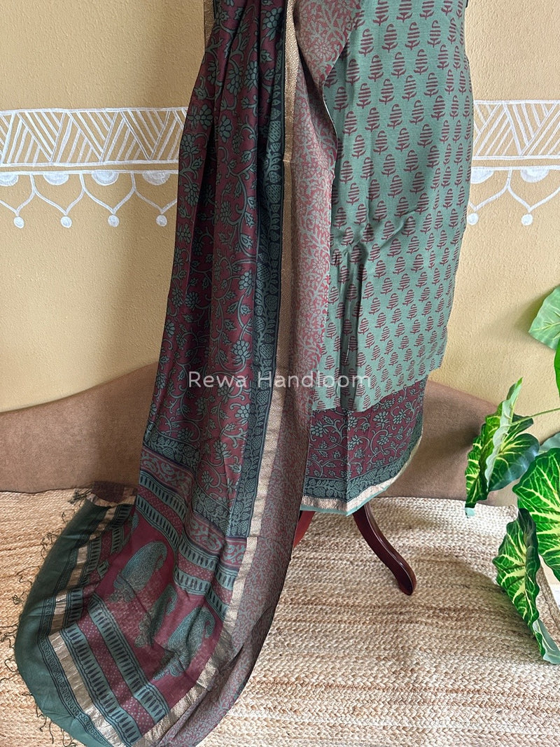 Maheshwari Green Bagh Print Suit BSP0136